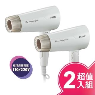 【達新牌】110/220V國際雙電壓摺疊吹風機(FD-170杏色/超值2入組)