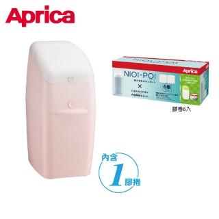 【Aprica 愛普力卡】NIOI-POI強力除臭抗菌尿布處理器+專用替換膠捲6入(超值優惠組!!送禮自用兩相宜~)