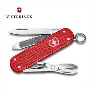 【VICTORINOX 瑞士維氏】Sweet Berry 經典鋁合金橘紅 5用瑞士刀款 58mm(0.6221.201G)