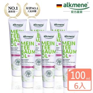【德國alkmene歐珂蔓】天然茶樹精油抗菌牙膏6入(贈Oral-B牙刷3入)