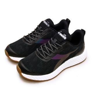 【DIADORA】男 迪亞多那 專業無縫TPU避震慢跑鞋 ETPU彈力球系列(黑灰 73129)
