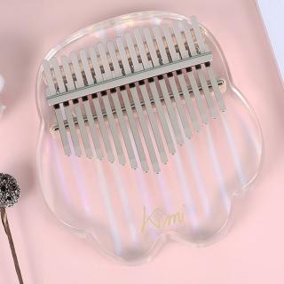 【美佳音樂】奧福樂器 Kalimba 卡林巴琴/拇指琴-超值全配．17音水晶透明-彩虹貓爪款(贈高級拇指琴盒)