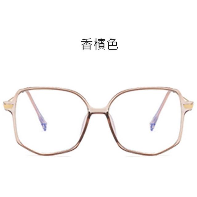 【OT SHOP】男女款防藍光復古不規則方形膠框平光眼鏡 W74(春夏潮流配件 漸層色 韓系文青)