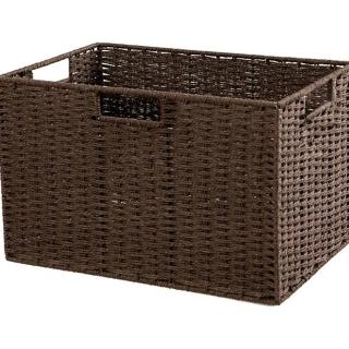 【NITORI 宜得利家居】編織收納籃 LAIRA3 標準型 DBR(收納籃 收納盒 整理盒)