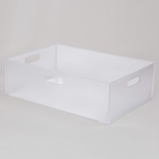 【NITORI 宜得利家居】收納盒 N INBOX W 寬低型 橫式半格型 CL(收納籃 收納盒 整理盒)