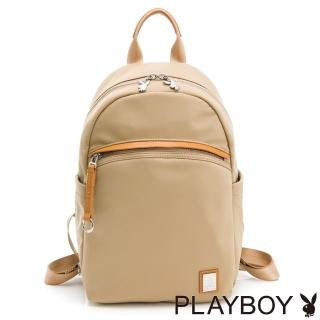 【PLAYBOY】後背包 輕量系列(卡其色)
