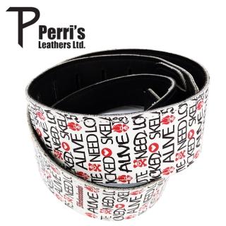【PERRIS】嚴選骷髏兔皮革吉他背帶-M款白色/原廠公司貨/庫存品超低價出清(M款白色骷髏兔)