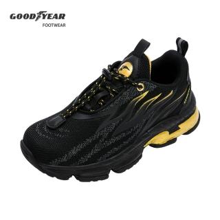 【GOODYEAR 固特異】中大童鞋 輕量緩震運動鞋 黑金色(追逐風火GAKR18430)