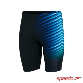 【SPEEDO】男 運動及膝泳褲 Placement(黑/藍)