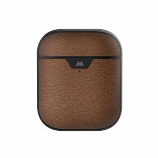 【Mous】Apple AirPods 1/2 真皮防摔保護殼(咖啡色)