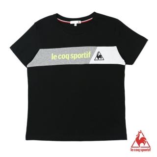 【LE COQ SPORTIF 公雞】短袖T恤 中性-黑-LON2380499