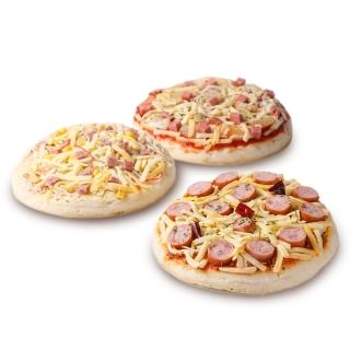 【享吃美味】獨享6吋披薩 口味任選10入組(185g-194g±4%/片 墨西哥辣腸/夏威夷/蒜香培根)