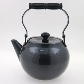 【TACHIKICHI 橘吉】日本新光堂鎚目急須銅器-吊式黑銅370ml(台灣獨家販售 品質有保障)