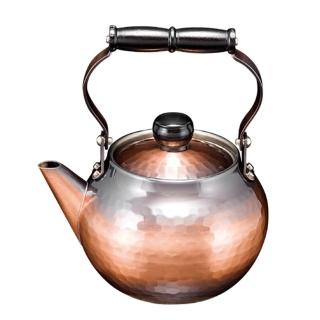 【TACHIKICHI 橘吉】日本新光堂鎚目急須銅器-吊式赤銅370ml(台灣獨家販售 品質有保障)
