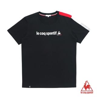 【LE COQ SPORTIF 公雞】短袖T恤 中性-黑-LON2380299