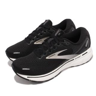【BROOKS】慢跑鞋 Ghost 14 D 寬楦 女鞋 避震 穩定 慢跑 流暢 柔軟 舒適 黑 白(1203561D057)