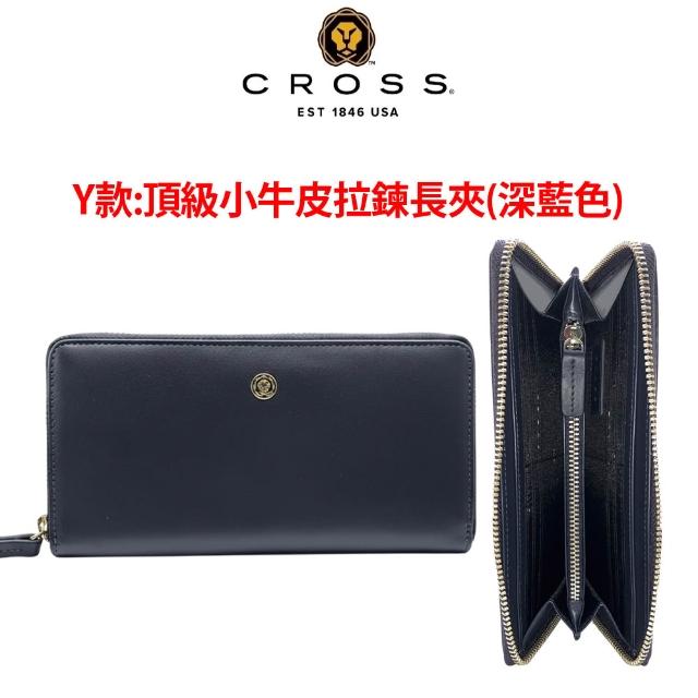 【CROSS】限量2折 頂級小牛皮皮革皮夾皮帶 全新專櫃展示品 (送禮盒提袋 男夾 女夾)
