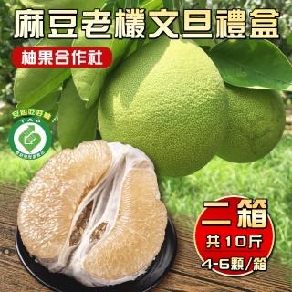 【柚果合作社-中秋禮盒】產銷履歷認證麻豆40年老欉文旦禮盒5斤4-6顆x2箱(產履認證老欉文旦自用送禮兩相宜)