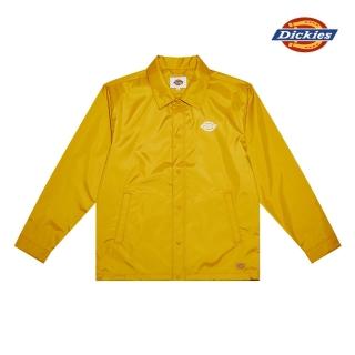 【Dickies】男款薑黃Logo印花襯衫領教練夾克｜DK009423C01