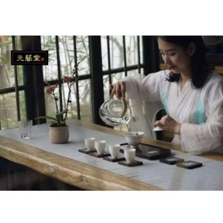【先藝堂】鶴唳華亭黑檀木茶盤套7件組(茶道茶具)