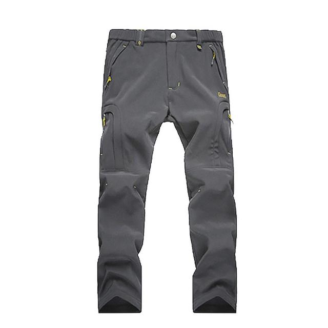 【Billgo】S-8XL鎮店之寶！素面加絨防風防潑水衝鋒褲 休閒褲 登山褲 刷毛保暖褲