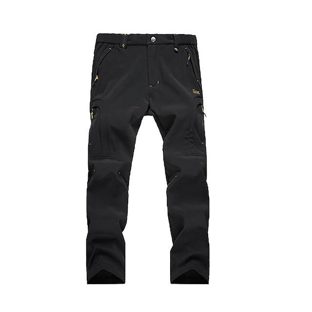 【Billgo】S-8XL鎮店之寶！素面加絨防風防潑水衝鋒褲 休閒褲 登山褲 刷毛保暖褲