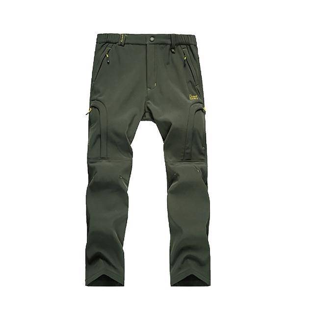 【Billgo】S-8XL鎮店之寶！素面加絨防風防潑水衝鋒褲 休閒褲 登山褲 刷毛保暖褲