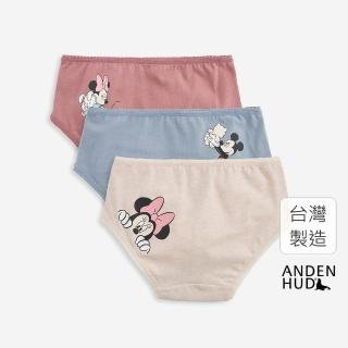 【Anden Hud】女童三入組_迪士尼系列．花邊緊帶三角內褲(熊熊/兔兔/躲貓貓)