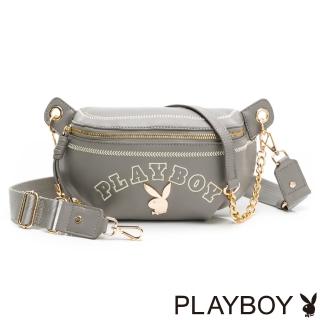 【PLAYBOY】腰包可單肩 The One系列(灰色)