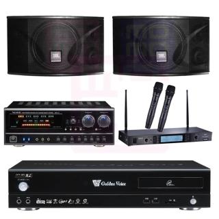【金嗓】點歌機4TB+擴大機+無線麥克風+喇叭(CPX-900 R2+BB-1 BT+MR-865 PRO+JBL Ki110)