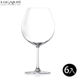 【LUCARIS】無鉛水晶紅酒杯 750cc 勃根地 6入組 曼谷系列(紅酒杯)