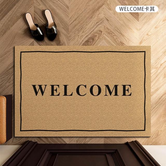 【JOCIYO 聚時柚】迎賓刮泥WELCOME踏墊80×50cm絲圈刮泥刮沙除塵落塵防滑 玄關地墊 門口腳踏墊 可剪裁
