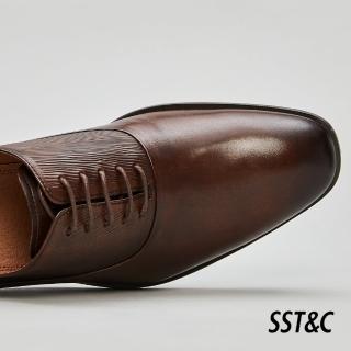 【SST&C 季中折扣】深咖啡色壓紋牛津鞋1312105002