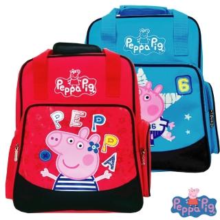【Peppa Pig 粉紅豬】Peppa Pig 粉紅豬/佩佩豬佩佩豬－兩用護脊成長型書包