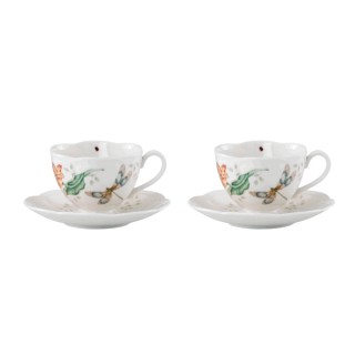 【LENOX】蝶彩繽紛茶杯組(蜻蜓兩入組)