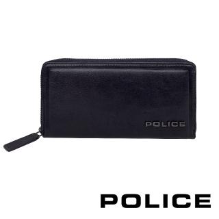 【POLICE】義大利潮牌 頂級小牛皮拉鍊長夾(復古系列)