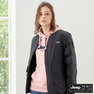 【JEEP】女裝極保暖防寒輕羽絨外套(黑)