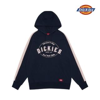 【Dickies】男款深海軍藍純棉Dickies印花撞色連帽大學T｜DK009585CG7