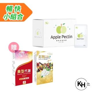 【KHDr.】暢快小組合-蘋果柑橘果膠x1盒(贈 茶花蔬果酵素順暢錠+美型代謝錠Plus)