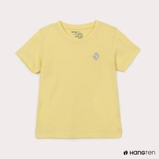 【Hang Ten】男童-有機棉翻玩腳丫印花T恤-黃