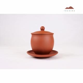 【唐泉茗茶】清水泥蓋杯(三件套 茶杯 宜興紫砂)
