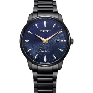 【CITIZEN 星辰】PAIR系列光動能系列不鏽鋼男錶-銀河藍39mm(BM7528-86L)