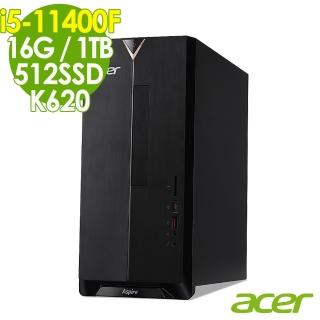 【Acer 宏碁】ACER ATC-1660 獨顯繪圖電腦 i5-11400F/16G/512SSD+1TB/K620 2G/W10(11代i5六核心獨顯)