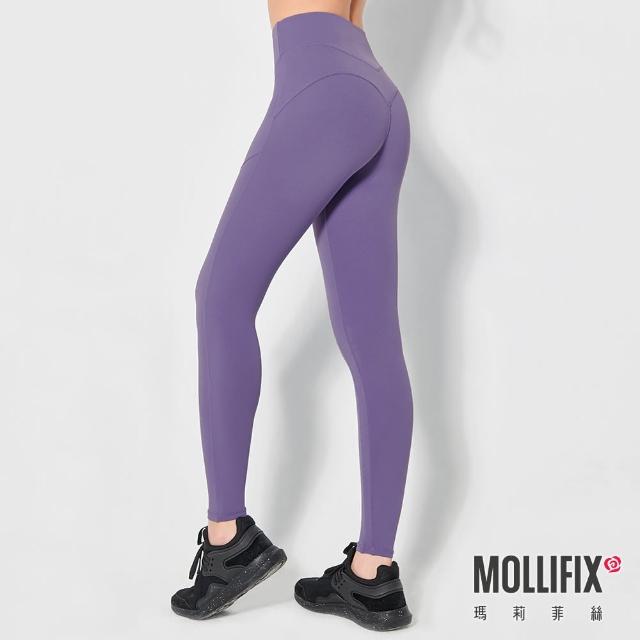 【Mollifix 瑪莉菲絲】高腰提臀蜜桃瑜珈褲、瑜珈服、Legging(5色任選)