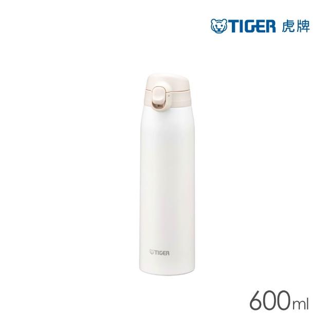 【TIGER 虎牌】買1送1_momo獨家_彈蓋雙層不鏽鋼保溫瓶 600ml(MCT-T060保溫杯)