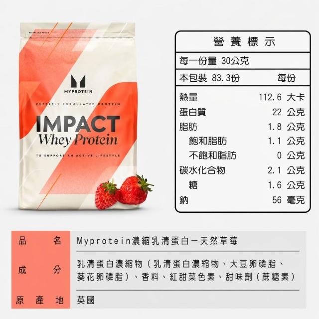 【MYPROTEIN】濃縮乳清蛋白2.5KG(多口味可選)X2