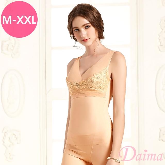 【Daima 黛瑪】塑身衣M-XXL/碧璽鍺暖宮輕塑無鋼圈美波束衣(膚色)