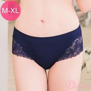 【Daima 黛瑪】小心機M-XL蠶絲美型蕾絲內褲(藍色)