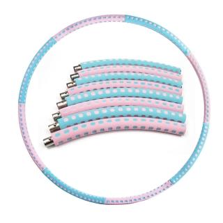 【PUSH!】運動用品拼接式鋅合金鋼管泡棉可調節加重設計呼拉圈瘦腰圈健身器材加重版(兒童成人呼拉圈H26-2)