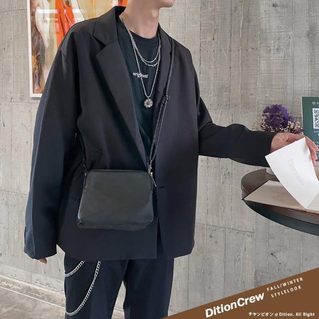 【Dition】韓系oversize西裝外套 正裝單排釦 正韓版型 男女可穿 寬鬆(正裝oversize西裝外套 情侶款)